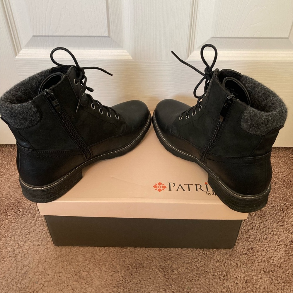 Patrizia Black Combat Boots for Women - Picture 3 of 10